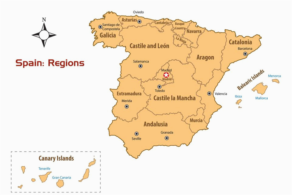 regions of spain map and guide
