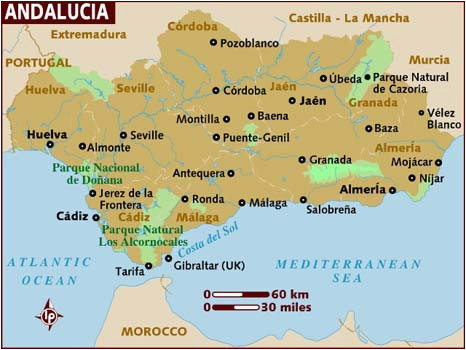 map of andalucia