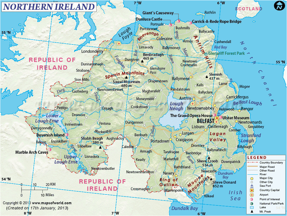 Map Of Northern Ireland Counties And Towns Secretmuseum   Map Of Northern Ireland Counties And Towns Https Www Mapsofworld Com Thematic Maps Arable Land Map Html Of Map Of Northern Ireland Counties And Towns 