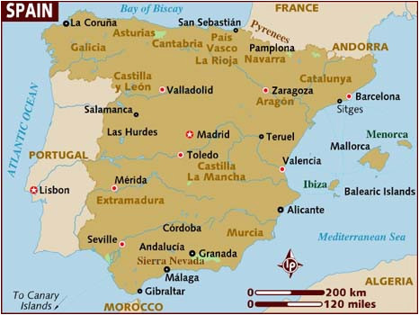 map of spain