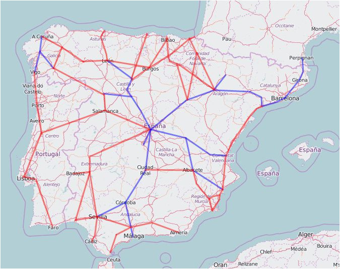 rail map of spain and portugal