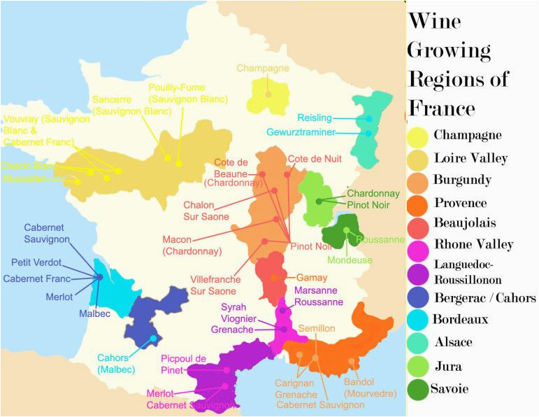 french wine growing regions and an outline of the wines