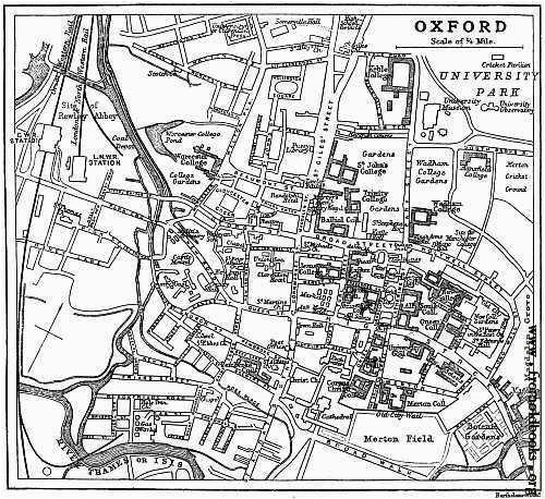 plan of oxford from circa 1900 from harmsworth encyclopaedia