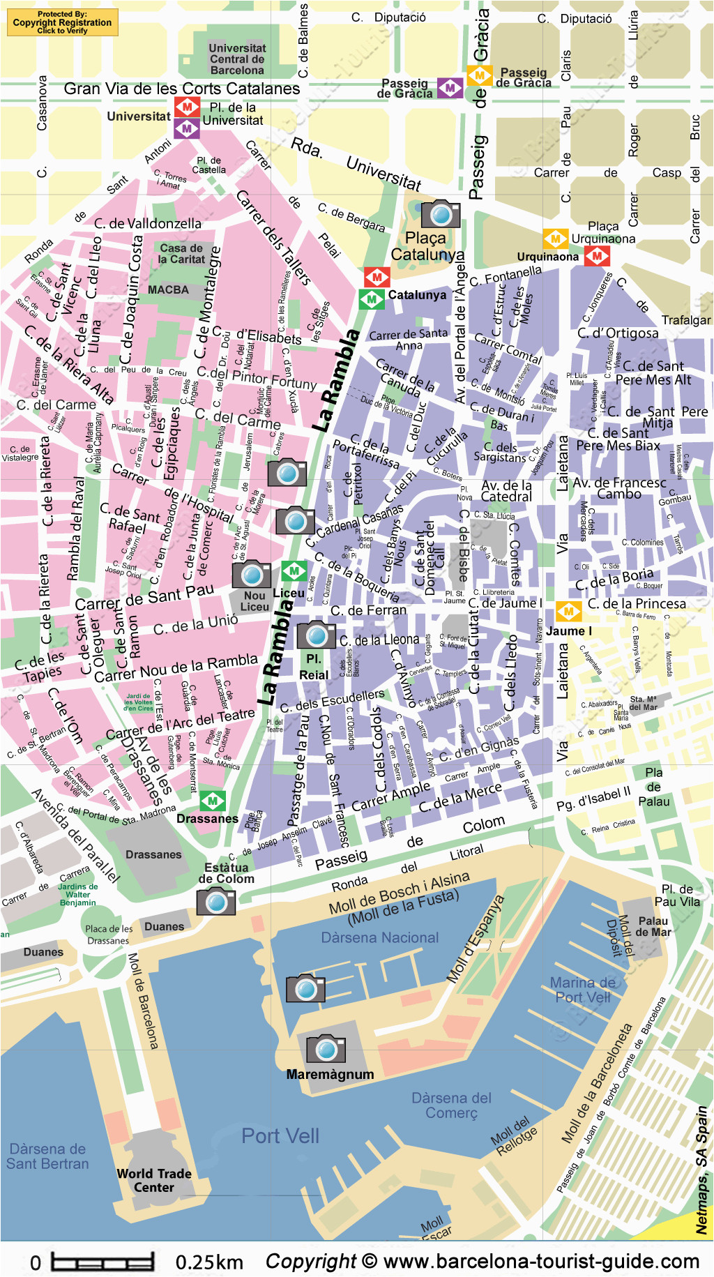 map of las ramblas in barcelona