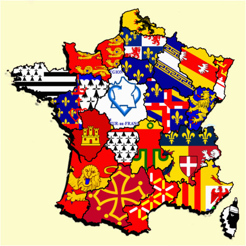 french regions flag map by heersander heritage france map