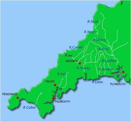 rivers cornwall map a a a n cornwall maps cornwall map