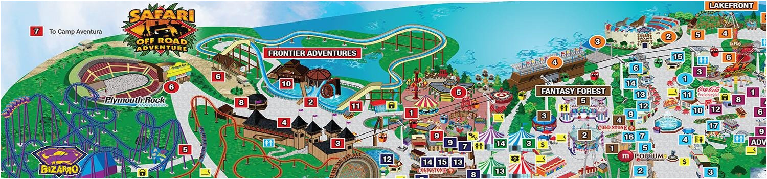 park map six flags great adventure