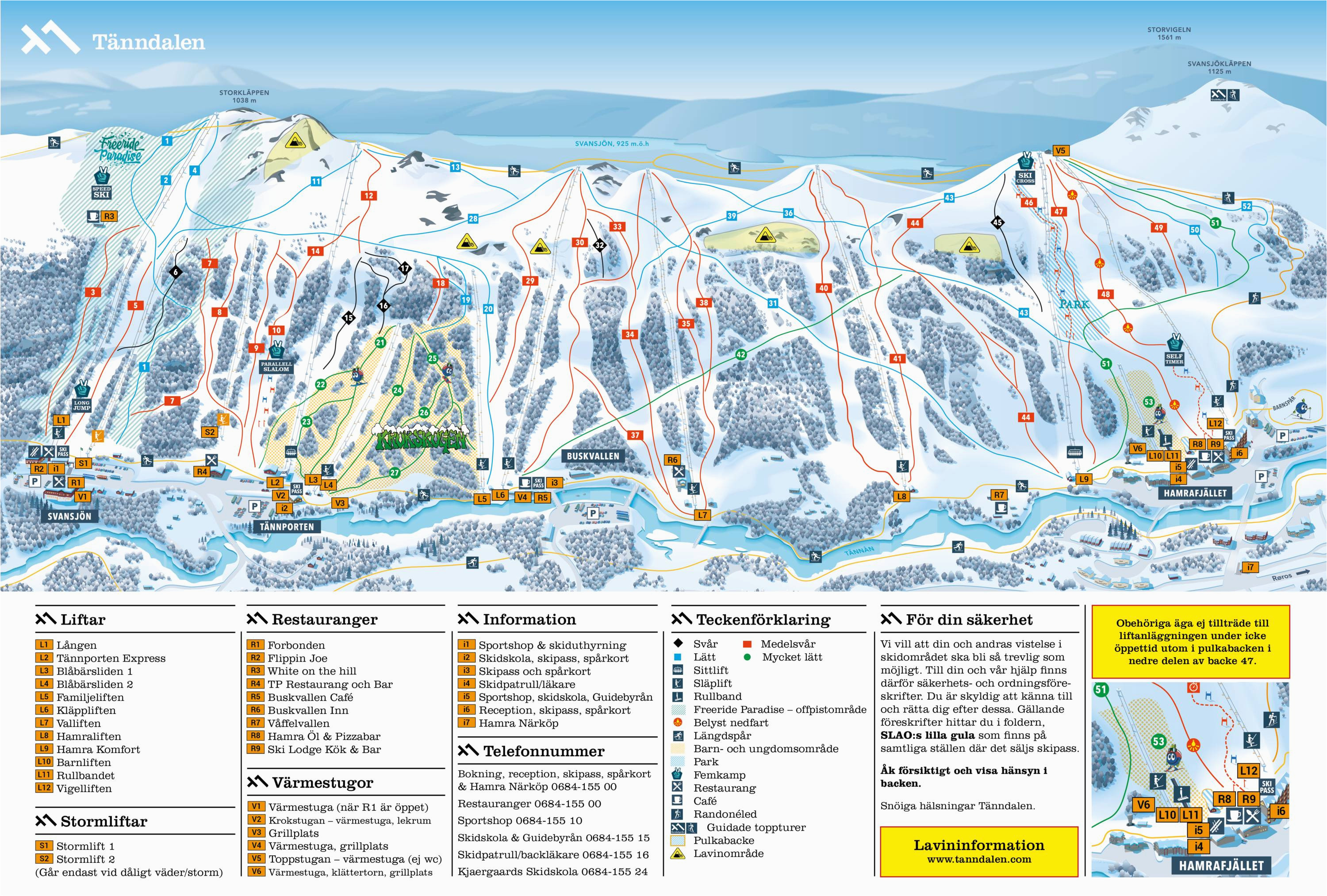 trail map tanndalen