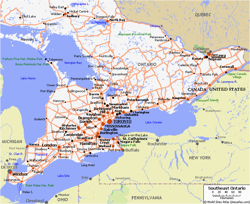 southern ontario road map going away map ontario southern
