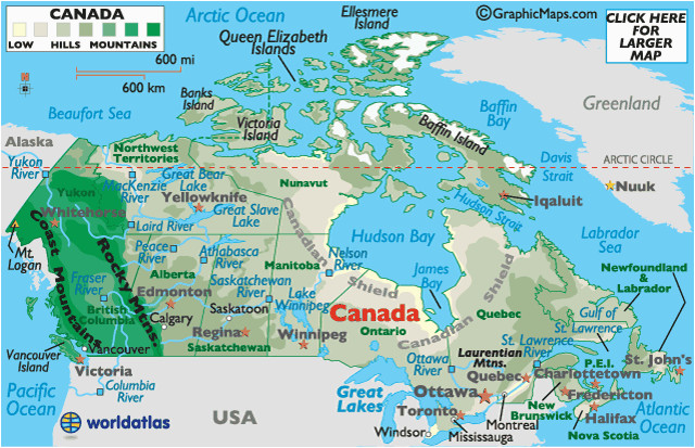 Map Of Southern Canada And Northern Us Canada Map Map Of Canada Worldatlas Com Of Map Of Southern Canada And Northern Us 