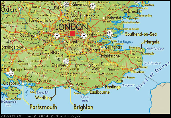 map of south east england map uk atlas