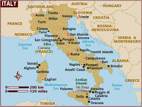 map of italy