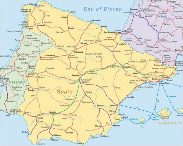 map of northern spain and southern france 83322