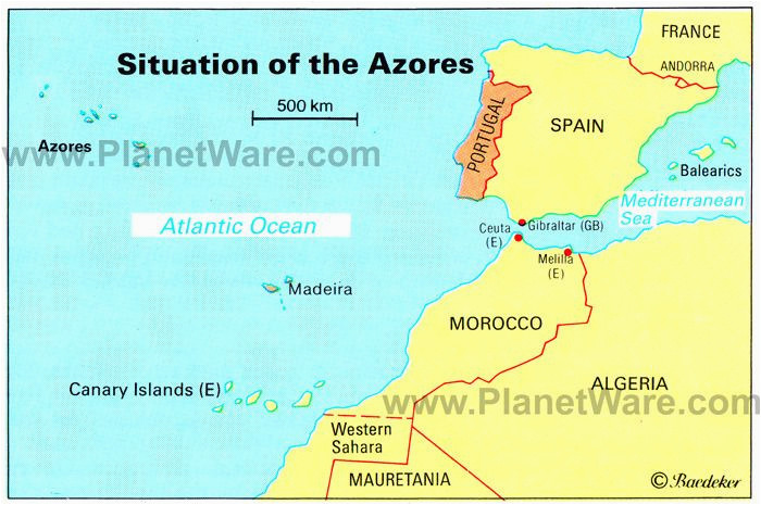 azores islands map portugal spain morocco western sahara madeira