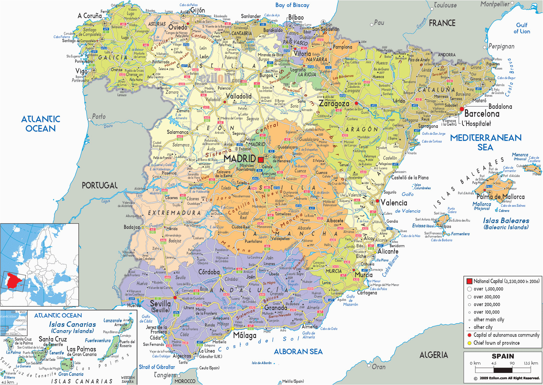 maps of spain detailed map of spain in english tourist map map