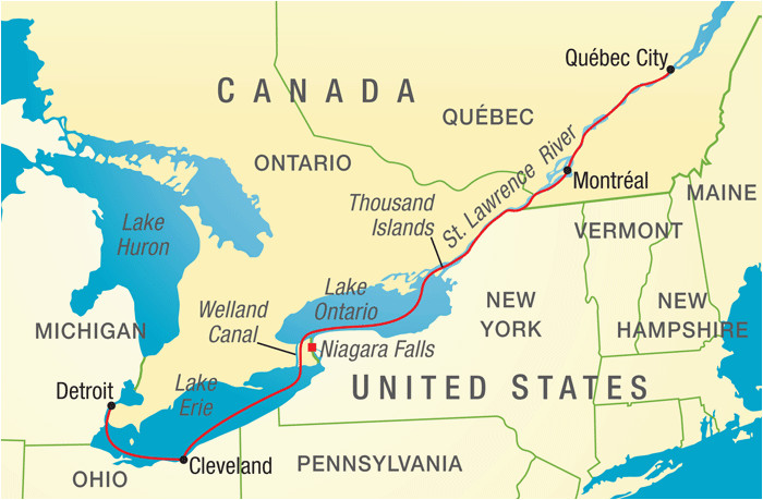 us map with st lawrence river