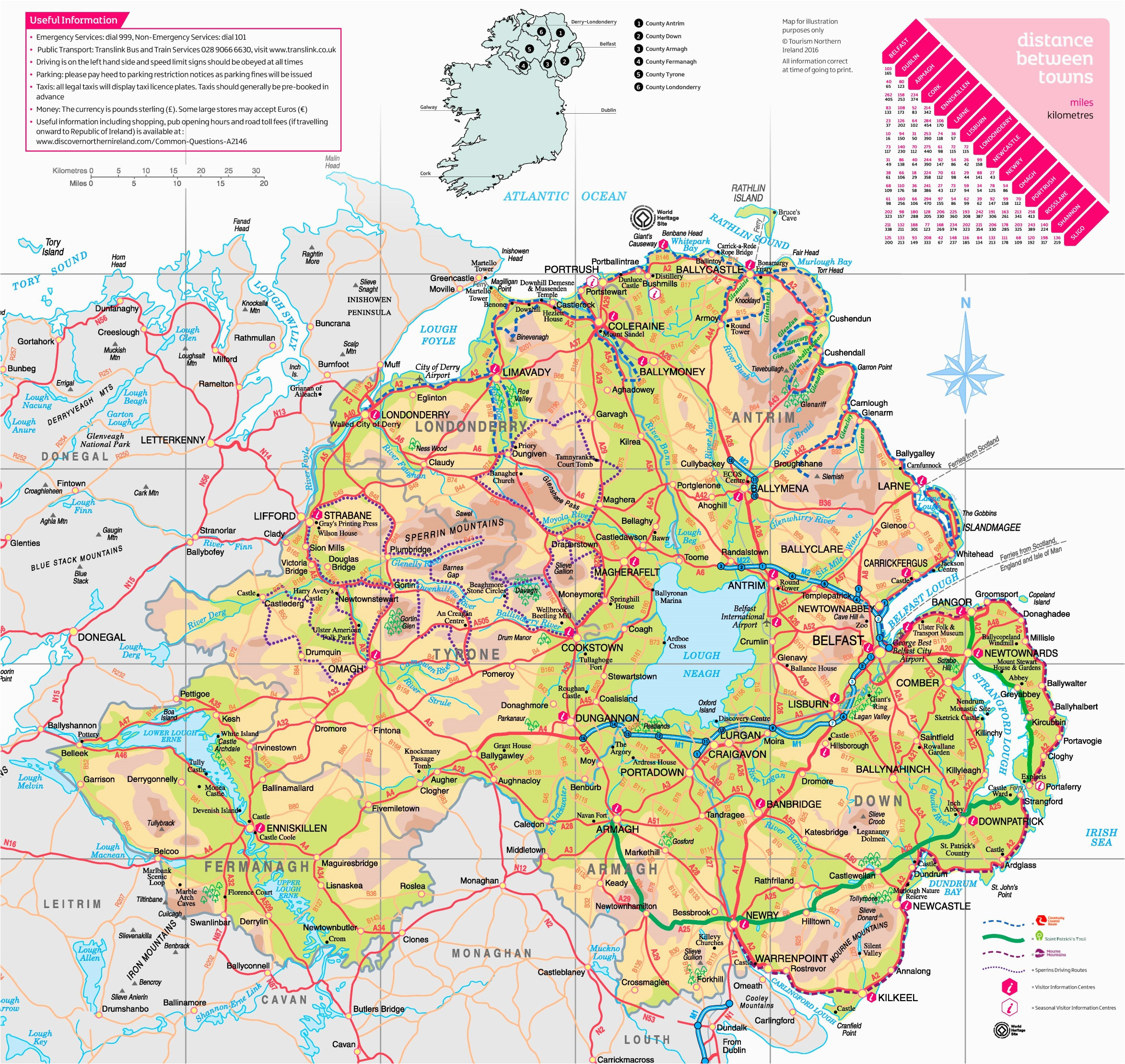 google map of northern ireland nations online project mandegar info