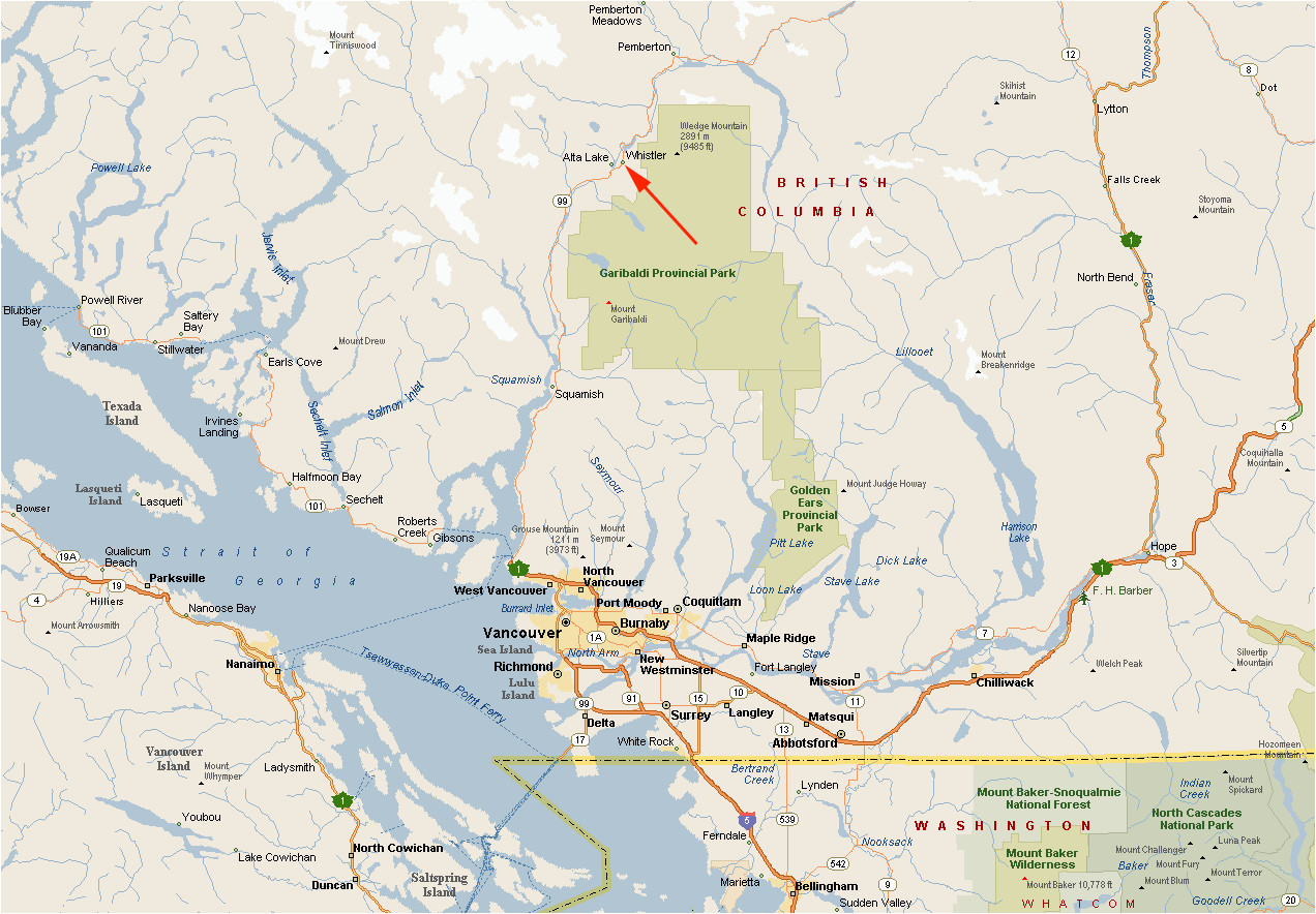 Map Of White Rock Bc Canada Guide To Planning A Whistler Ski Vacation Of Map Of White Rock Bc Canada 