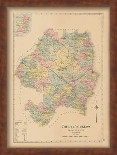 35 best irish images in 2016 ireland map county map framed maps