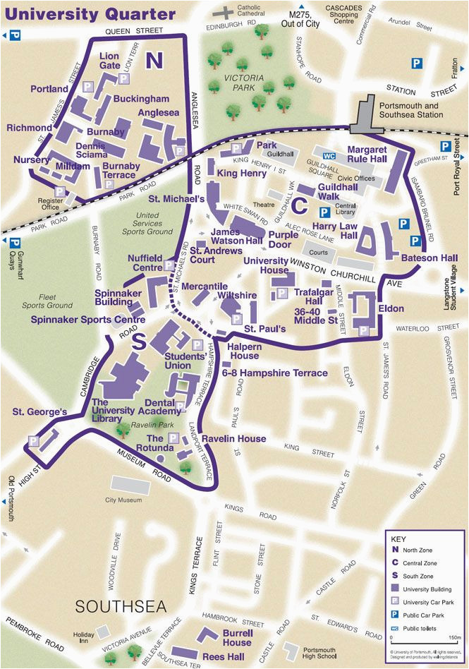 find your way around our campus the university of portsmouth map