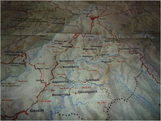 map showing our route from gaucin to ronda with overnight stops in