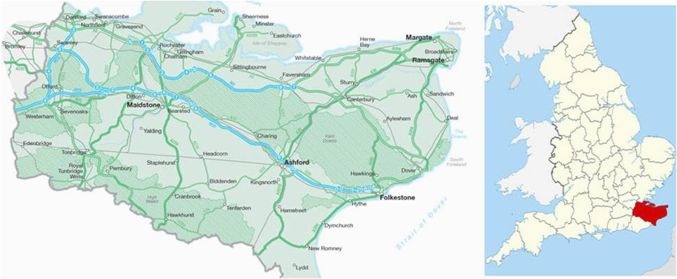 map of kent visit south east england