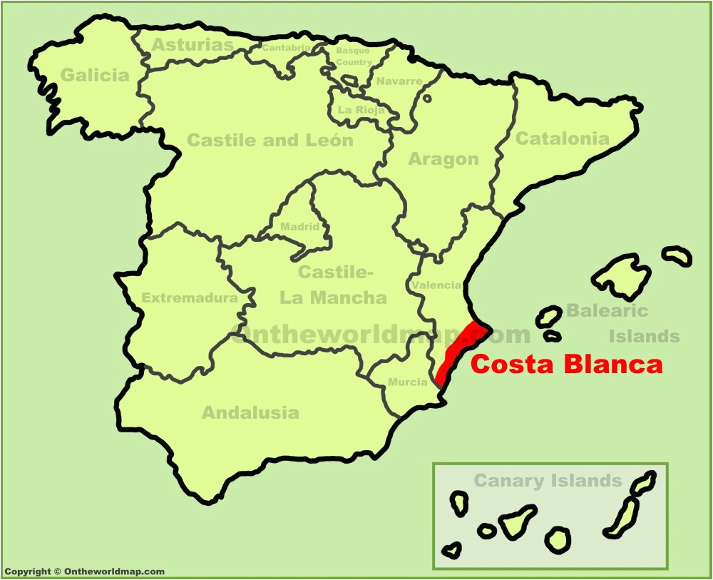 costa blanca maps spain maps of costa blanca