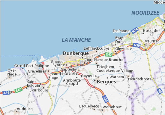 map of dunkirk michelin dunkirk map viamichelin