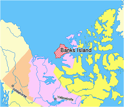 file map indicating banks island northwest territories