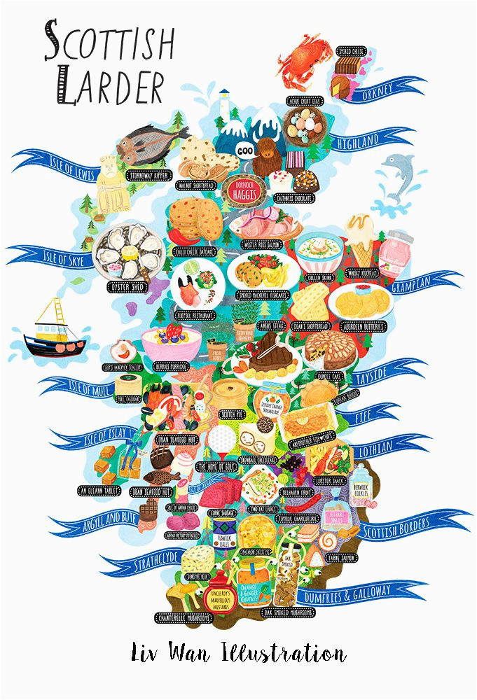 scotland food map by liv wan scottish heritage scotland food