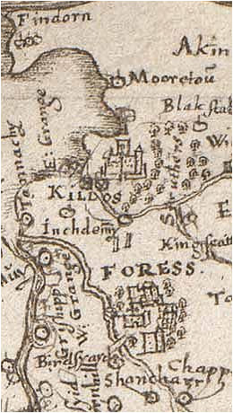 medieval map of scotland with forres one of the main settings in