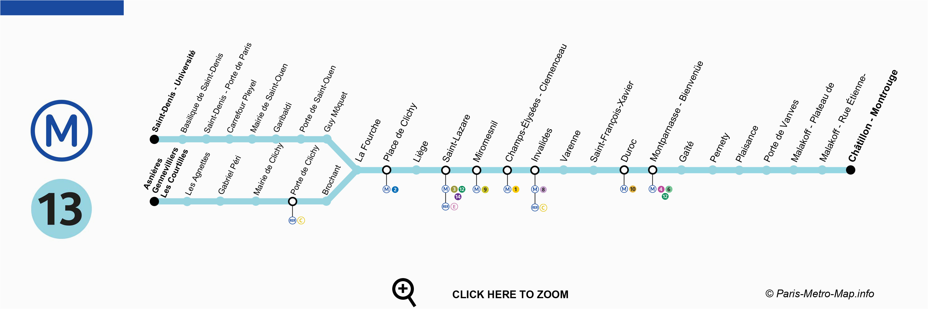 paris metro line 13 map schedule ticket stations tourist info
