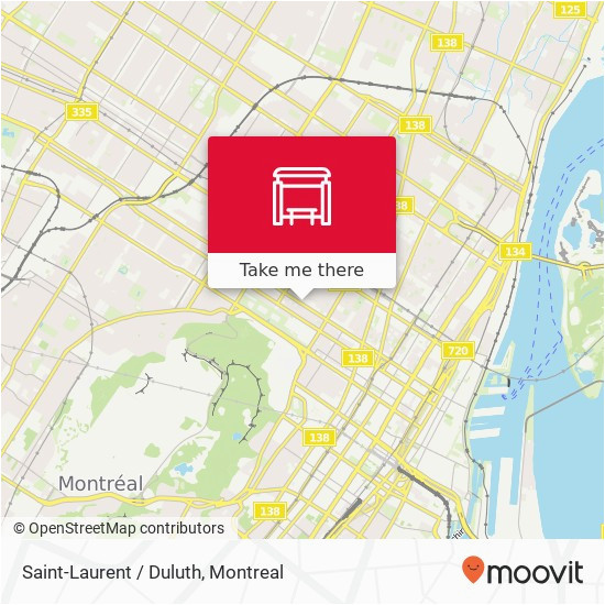 how to get to saint laurent duluth in montreal by bus or metro