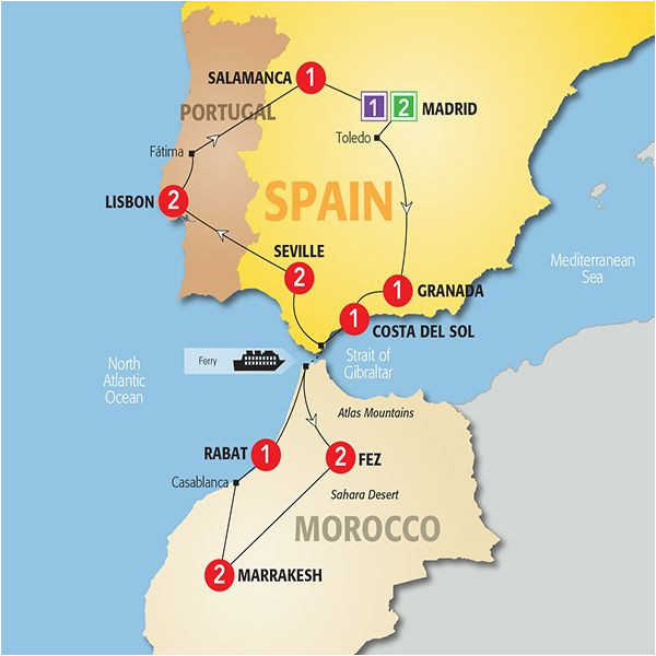 map of spain and morocco so helpful map of spain morocco et