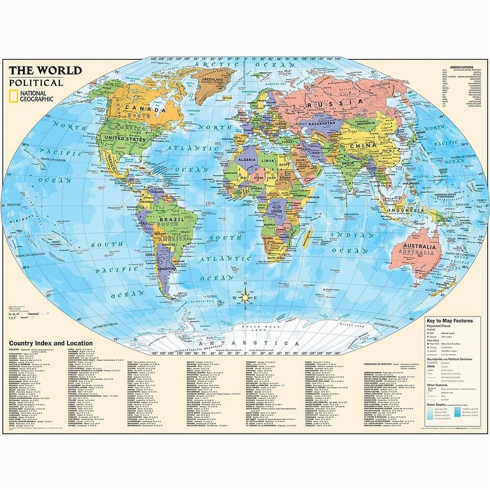 national geographic maps political series world map grades 4th 12th