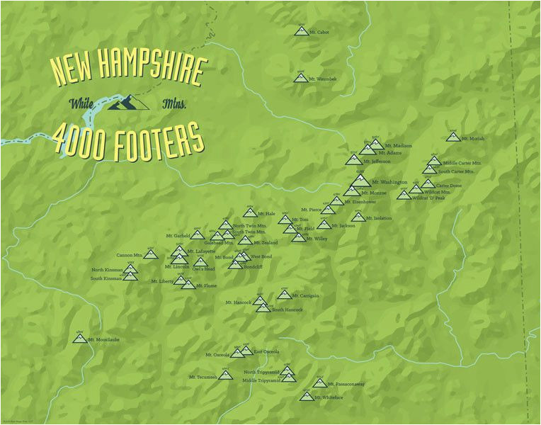 nh 4000 footers map maps directions