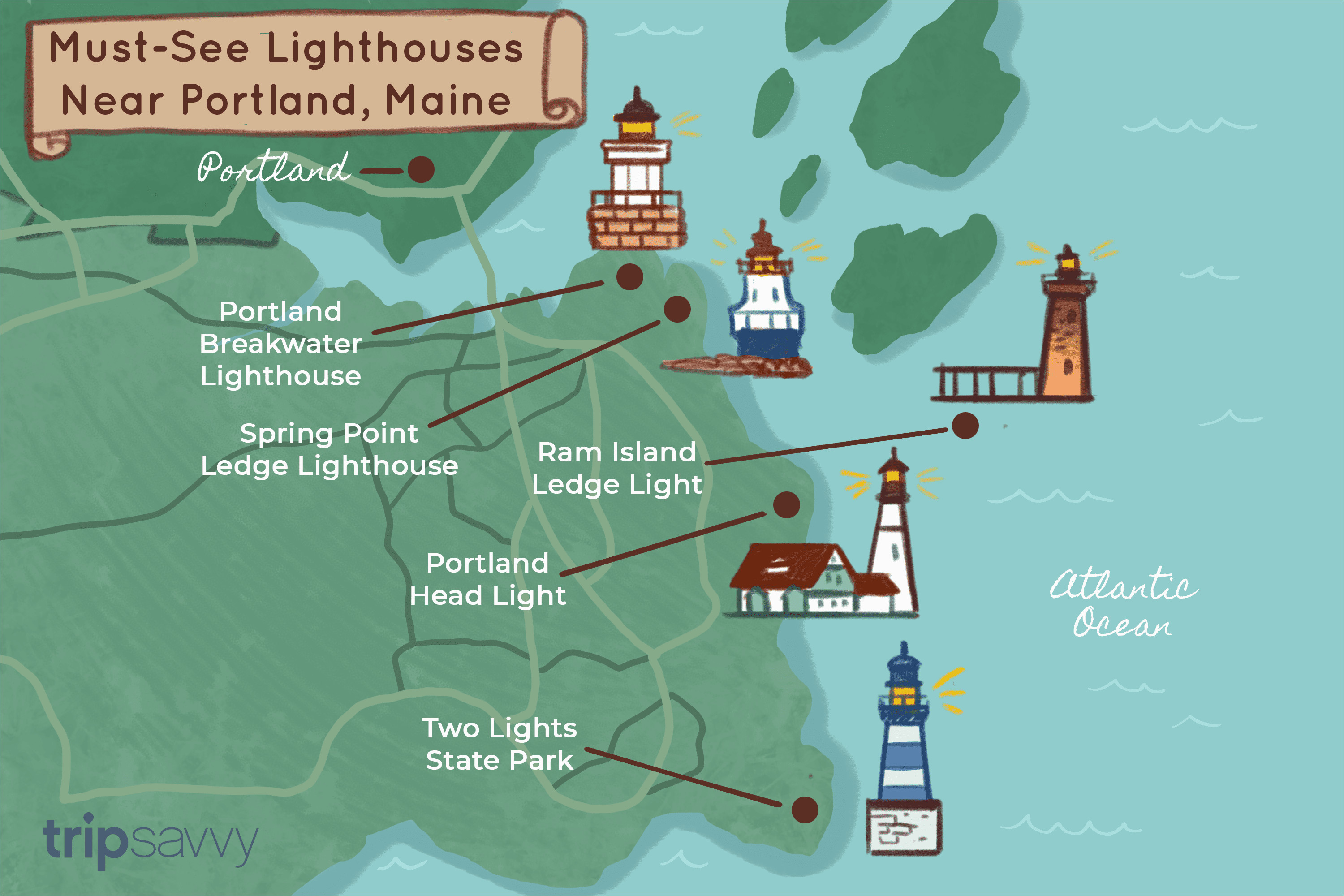 5 lighthouses to see near portland maine