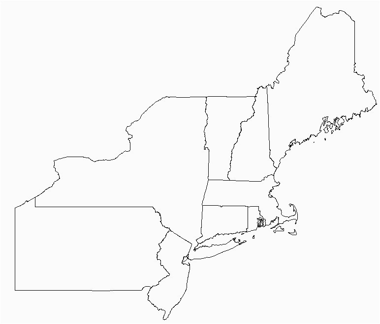 New England Outline Map Country Names A Maps 2019 Of New England Outline Map 1 