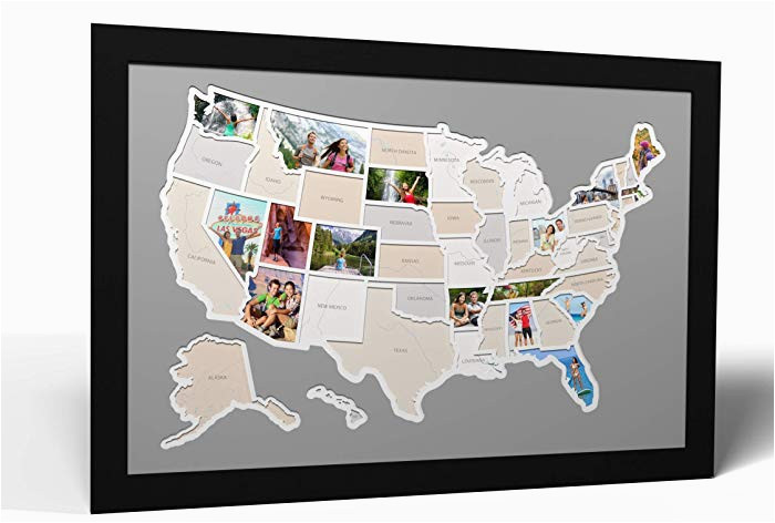 50 states usa photo map