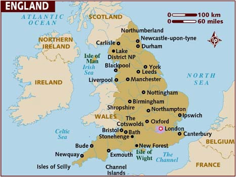 map of england