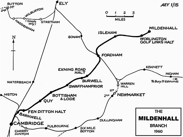 disused stations mildenhall branch history
