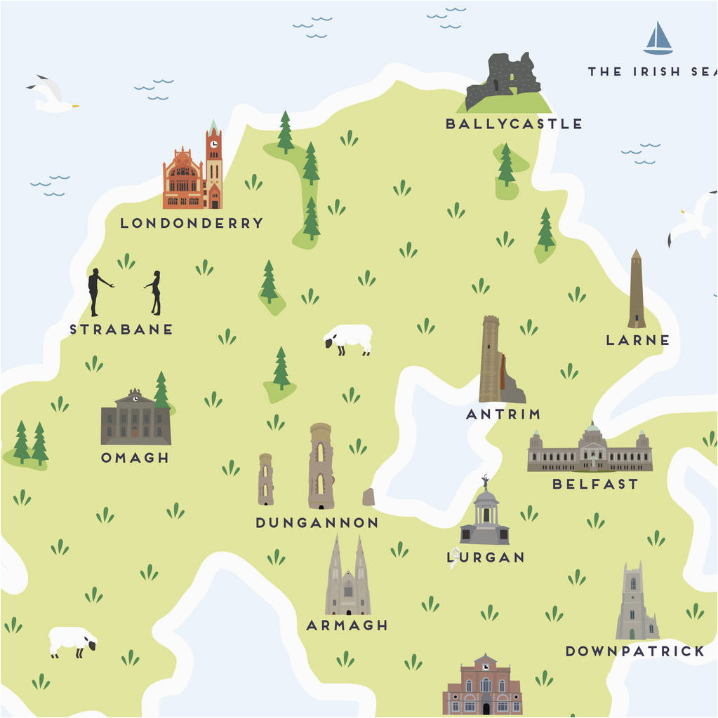 Newry Ireland Map Map Of Northern Ireland Print Of Newry Ireland Map 1 