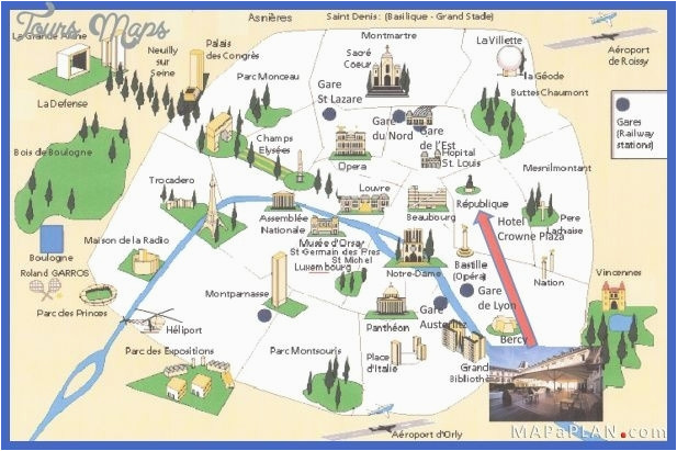 graphic tourist map name landmarks in paris map tourist map