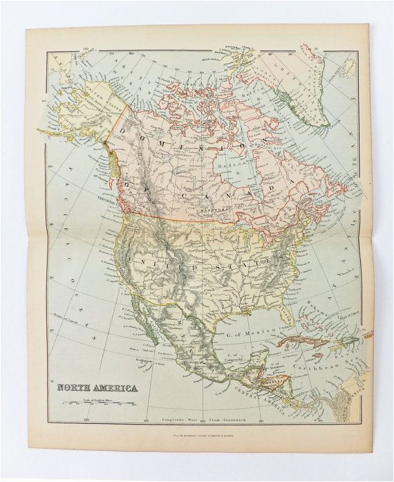 antique map of north america vintage map of united states