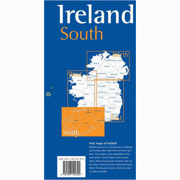 ireland south holiday map 1 250 000 ordnance survey maptogo