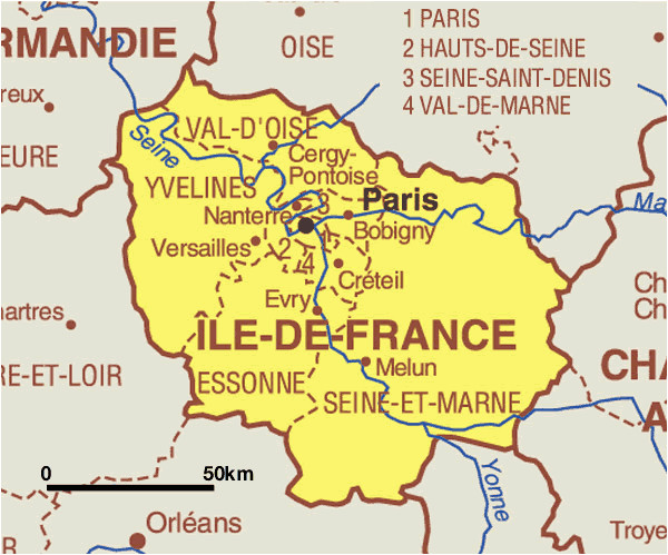 Paris France On A Map Iile De France Parijs Paris Kaart Map Carte Eu Foto