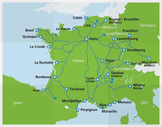 map of tgv train routes and destinations in france