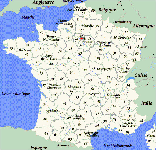 Paris France Zip Code Map The Departments Of France Of Paris France Zip Code Map 