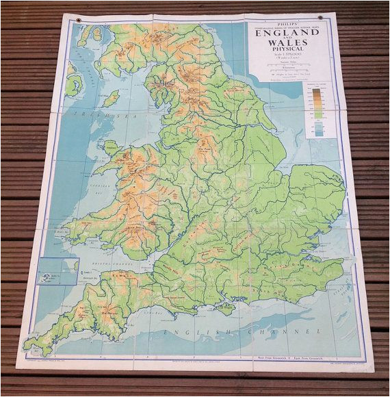 england and wales physical map philips by wafflesandsprout