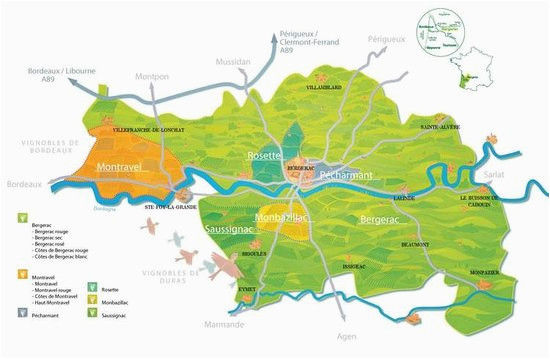 wine map of bergerac region picture of bergerac wine tours eymet